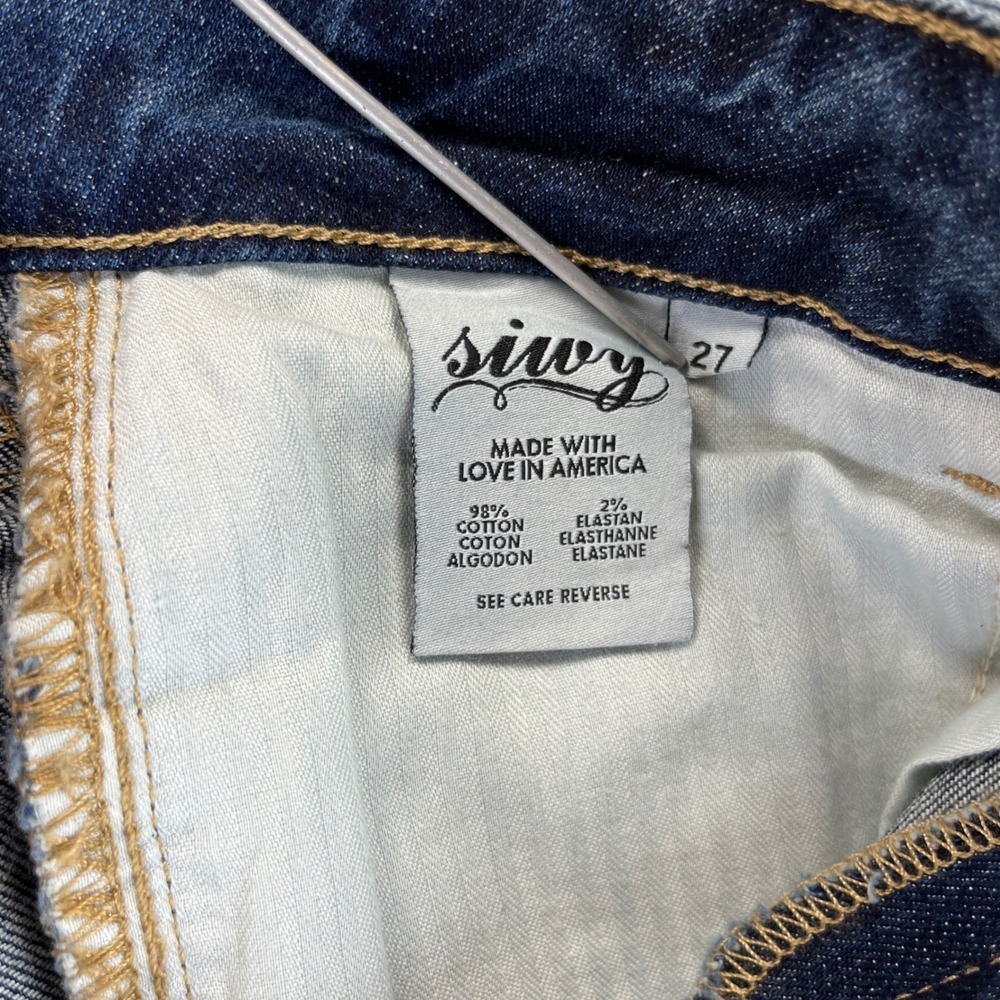 New with tags SIWY women 27/30X34 low rise Distressed whiskered Sexy Dress Jeans - Picture 6 of 16